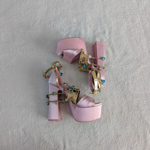 Sugar Thrillz Crowned Charmer Platform Heels - Size 8